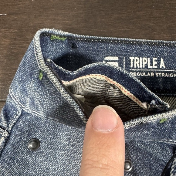 G Star Raw 3301 Size 29 X 30 13oz Slim Stretch Japanese Selvedge Destroyed Jeans - Picture 4 of 8